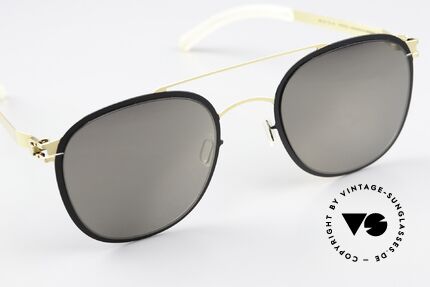 Mykita Keaton Sonnenbrille Gold Schwarz, ungetragenes Modell mit original Mykita Verpackung, Passend für Herren und Damen