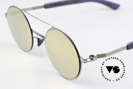 Mykita Mylon Lupine Sonnenbrille Verspiegelt Rund, 'made in Germany' Designer-Brille für Kenner, Passend für Herren und Damen