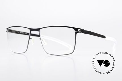 Mykita Thomas Eckige Herrenbrille Metall, color code 232 = "Shiny Graphite" (ein Herrenmodell), Passend für Herren