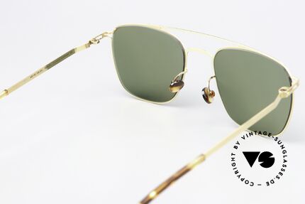 Mykita Torge Klassische Sonnenbrille Gold, Sonnengläser (100% UV) können auch ersetzt werden, Passend für Herren und Damen