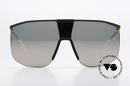 Mykita Mylon Yarrow Panorama Sonnenbrille Shield, Col. 580: Ebony Brown Champagne Gold Shield, Passend für Herren und Damen