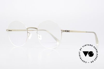 Mykita Kayo Runde Brille Damen & Herren, col 360 = Champagne Gold/Taupe Grey, Unisex-Brille, Passend für Herren und Damen