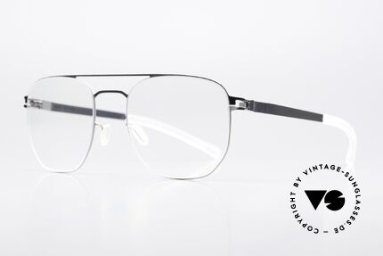 Mykita Jorgos Eckige Brillenfassung Herren, zeitlose Farbe 051 = "Shiny Silver" = silber glänzend, Passend für Herren