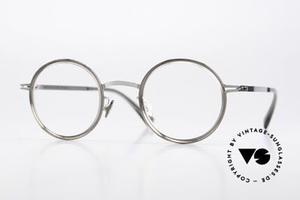 Mykita Eetu Runde Pantobrille Grau Silber Details