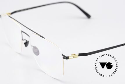 Mykita Yuuto Eckige Fassung Schwarz Gold, wohlbekannte Spitzenqualität, handmade in Germany, Passend für Herren