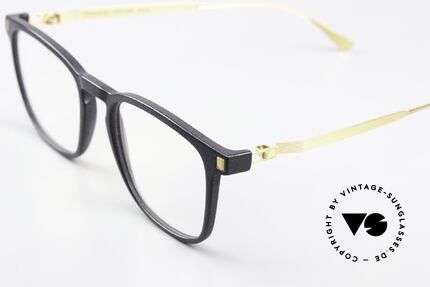 Mykita Mylon Jujubi Eckige Pantobrille Schwarz Gold, Brillenliebhaber wissen um das Mylon Konzept, Passend für Herren und Damen