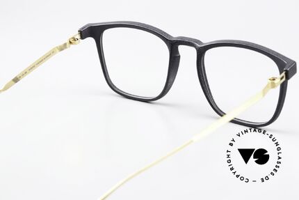 Mykita Mylon Jujubi Eckige Pantobrille Schwarz Gold, Fassung ist beliebig verglasbar (optisch/Sonne), Passend für Herren und Damen