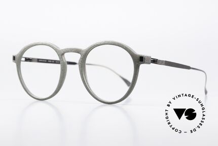 Mykita Mylon Acai Runde Pantobrille Storm Grey, Unisex-Brille; von 2012-15 in Berlin gefertigt, Passend für Herren und Damen