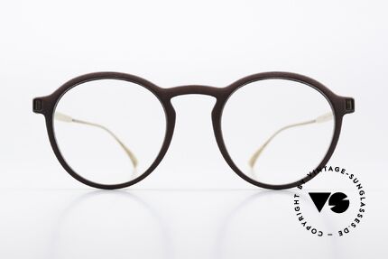 Mykita Mylon Acai Runde Pantobrille Braun Gold, Farbcode 307: Ebony Brown / Champagne Gold, Passend für Herren und Damen