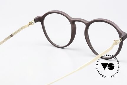 Mykita Mylon Acai Runde Pantobrille Braun Gold, Fassung ist beliebig verglasbar (optisch/Sonne), Passend für Herren und Damen