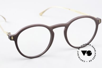 Mykita Mylon Acai Runde Pantobrille Braun Gold, ungetragenes Modell mit MYKITA Verpackung, Passend für Herren und Damen