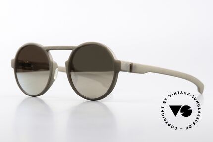Mykita Mylon Thunder Sonnenbrille Gold Verspiegelt, frame: Taupe Grey (mit verspiegelten Gläsern), Passend für Herren und Damen