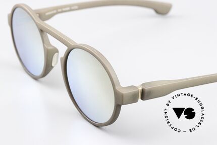Mykita Mylon Thunder Sonnenbrille Gold Verspiegelt, von 2018 bis 2020 in Berlin gefertigt, handmade, Passend für Herren und Damen