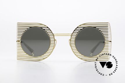 Mykita Studio 1.3 Eyecatcher Sonnenbrille Ladies, Farbcode 929: Gold Mirror Black (leicht verspiegelt), Passend für Damen
