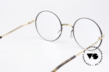 Mykita Vilde Runde Damenbrille Gold Brown, die Fassung ist beliebig verglasbar (optisch / Sonne), Passend für Damen