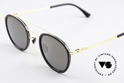 Mykita Olli Panto Sonnenbrille Schwarz Gold, wohlbekannte Spitzenqualität; handmade in Germany, Passend für Herren und Damen
