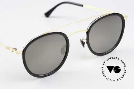 Mykita Olli Panto Sonnenbrille Schwarz Gold, ungetragenes Modell von 2016, mit orig. Verpackung, Passend für Herren und Damen