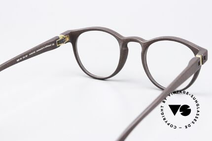 Mykita Mylon Lioba Edle Pantobrille Schwarzbraun, Qualitätsfassung kann beliebig verglast werden, Passend für Herren und Damen