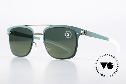 Mykita Hunter Sonnenbrille Brilliantgreen, Color Code 146 = "Gold / Opal Brilliantgreen Solid", Passend für Herren und Damen