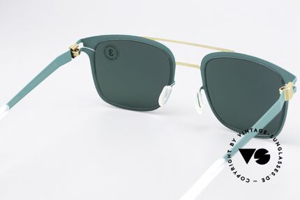 Mykita Hunter Sonnenbrille Brilliantgreen, Sonnengläser (100% UV) können auch ersetzt werden, Passend für Herren und Damen