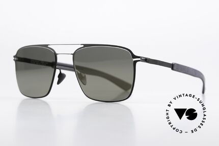Mykita Mylon Flax Leicht Verspiegelt In Grau, Farbcode 243: Black / Pitch Black Gunmetal Flash, Passend für Herren