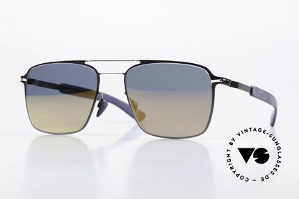 Mykita Mylon Flax Gold Verspiegelt Navy Blue Details