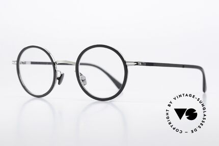 Mykita Eetu Runde Brille Shiny Silver Ash, in wirklich zeitloser unisex Farbe 951 = silver / ash, Passend für Herren und Damen
