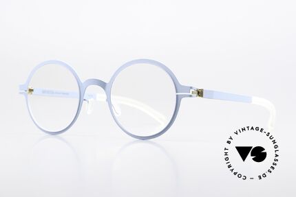 Mykita Thelonius Runde Brille In Himmelblau, color code 234 = himmelblau bzw. 'Blue Grey Clear', Passend für Herren und Damen
