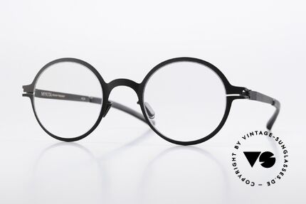 Mykita Thelonius Runde Brille Schwarz Unisex Details