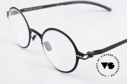 Mykita Thelonius Runde Brille Schwarz Unisex, wohlbekannte Spitzenqualität; handmade in Germany, Passend für Herren und Damen