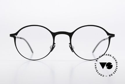 Mykita Pontus Brille Rund Schwarz Unisex, runde Brille der Lite-Kollektion; 2015-2016 gefertigt, Passend für Herren und Damen