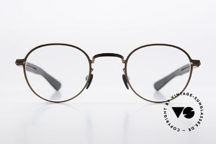 Mykita Mylon Quince Designerbrille Von 2015, Gr. 45-26, col. 247: Shiny Copper Pitch Black, Passend für Herren und Damen