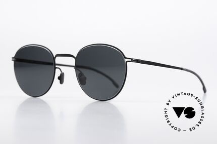 Mykita Ejvind Polarisierende Pantobrille, Farbe 002: black, mit polarisierenden Sonnengläsern, Passend für Herren und Damen