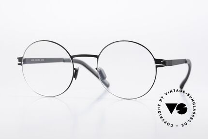 Mykita Apple Brille Rund Schwarz Klassik Details