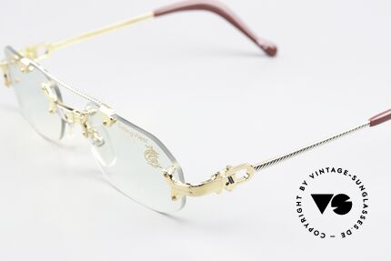 Machiavelli 17-301 Philosophen Brille Randlos, leicht getönte Demogläser (als Modeaccessoire tragbar), Passend für Herren