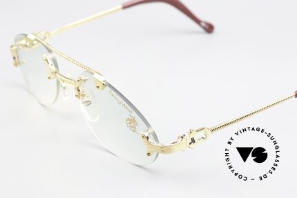 Machiavelli 15-303 Exzentrisch Opulente Brille, leicht getönte Demogläser (als Modeaccessoire tragbar), Passend für Herren