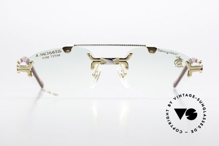 Machiavelli 16-301 Prunkvolle Vintage Brille 80er, Kollektion benannt nach dem italienischen Philosophen, Passend für Herren und Damen