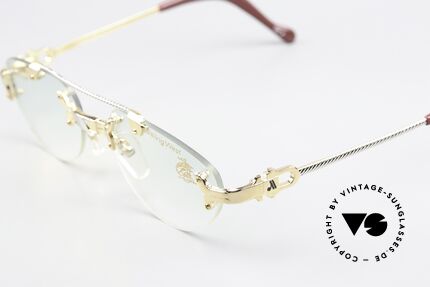 Machiavelli 16-301 Prunkvolle Vintage Brille 80er, leicht getönte Demogläser (als Modeaccessoire tragbar), Passend für Herren und Damen