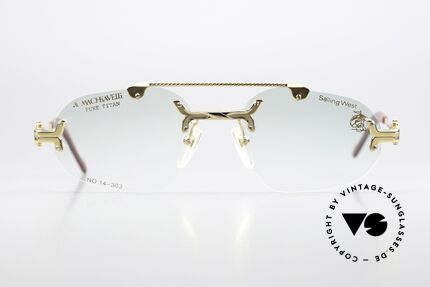 Machiavelli 14-303 Opulente 80er Brille Randlos, Kollektion benannt nach dem italienischen Philosophen, Passend für Herren