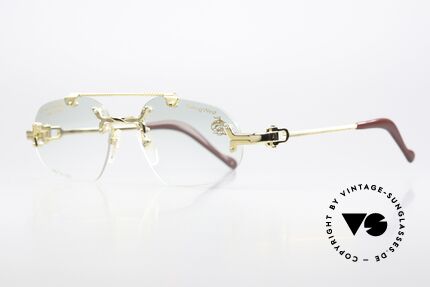 Machiavelli 14-303 Opulente 80er Brille Randlos, ein wirklich exzentrisches und opulentes Brillengestell, Passend für Herren