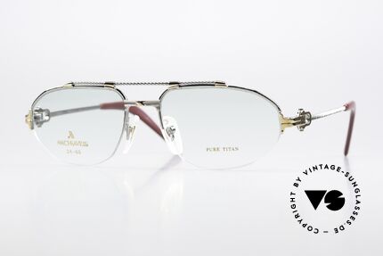 Machiavelli 24-60 80er Brille Palladium Gold Details