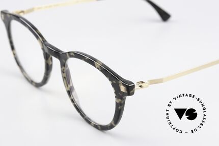 Mykita Elve Edle Pantobrille Antigua Gold, Azetat-Front mit charakteristischen Mykita-Bügeln!, Passend für Herren und Damen
