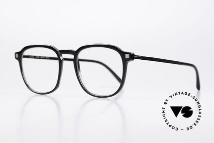 Mykita Pal Brille Klassisch Schwarz Eckig, Azetat-Front mit charakteristischen Mykita-Bügeln!, Passend für Herren und Damen