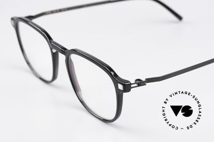 Mykita Pal Brille Klassisch Schwarz Eckig, sehr zeitloser Farbcode 824: Black/Silver/Shiny Black, Passend für Herren und Damen