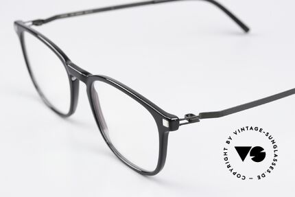 Mykita Haldur Zeitlose Schwarze Fassung, sehr zeitloser Farbcode 824: Black/Silver/Shiny Black, Passend für Herren und Damen