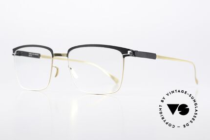 Mykita Woodrow Klassische Herrenbrille Eckig, color 056 = "Schwarz/Gold" (klassische Herrenbrille), Passend für Herren
