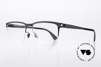 Mykita Wilko Markante Brille Silber Schwarz, color 052 "Schwarz/Silber" (klassische Herrenbrille), Passend für Herren