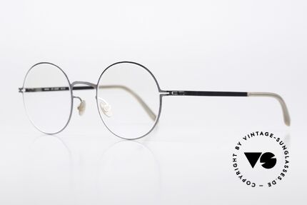 Mykita Quenby Runde Brille Shiny Graphite, col 232 "Shiny Graphite" (Brille für Damen & Herren), Passend für Herren und Damen