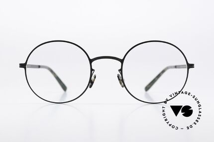 Mykita Quenby Runde Brille Unisex Schwarz, Unisex-Fassung, LITE Collection (2018-19 gefertigt), Passend für Herren und Damen