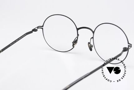 Mykita Quenby Runde Brille Unisex Schwarz, die Fassung ist beliebig verglasbar (optisch / Sonne), Passend für Herren und Damen